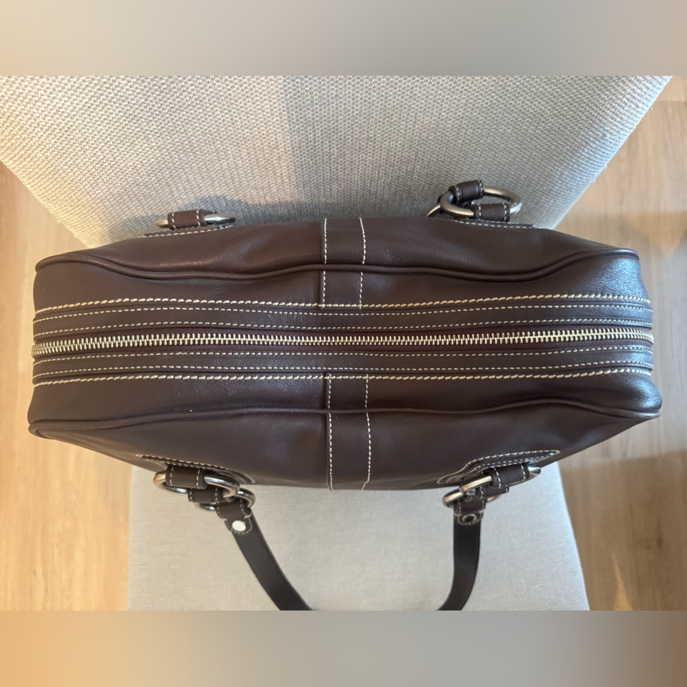 Coach Vintage Brown Leather Soho Satchel Purse with Dust Bag F10581 - Picture 6 of 16